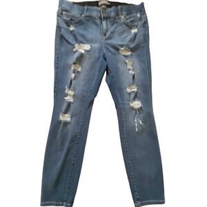 Torrid Plus Size Bombshell Skinny Jeans, Distressed, destroyed,‎  Ladies 20 R